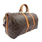 Louis Vuitton Keepall Bandouliere 50 Monogram Leather Brown Light Boston — view 2