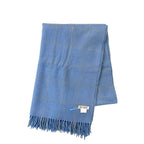 Loewe Scarf Light Blue Check Cleaned