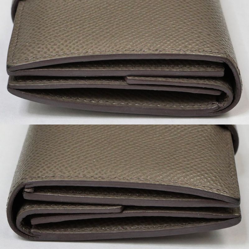 Hermes Bearn Mini Compact Wallet Ethane Silver Hardware Epson — view 5