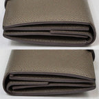 Hermes Bearn Mini Compact Wallet Ethane Silver Hardware Epson — view 5