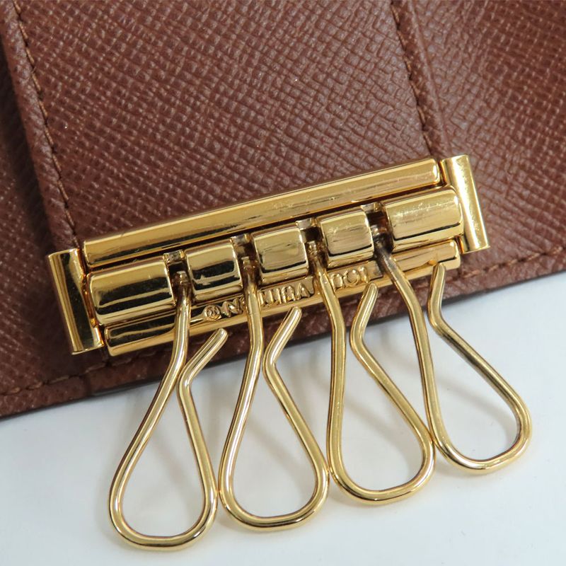 Louis Vuitton Key Case Multicles 4 Monogram Brown Gold Hardware — view 6