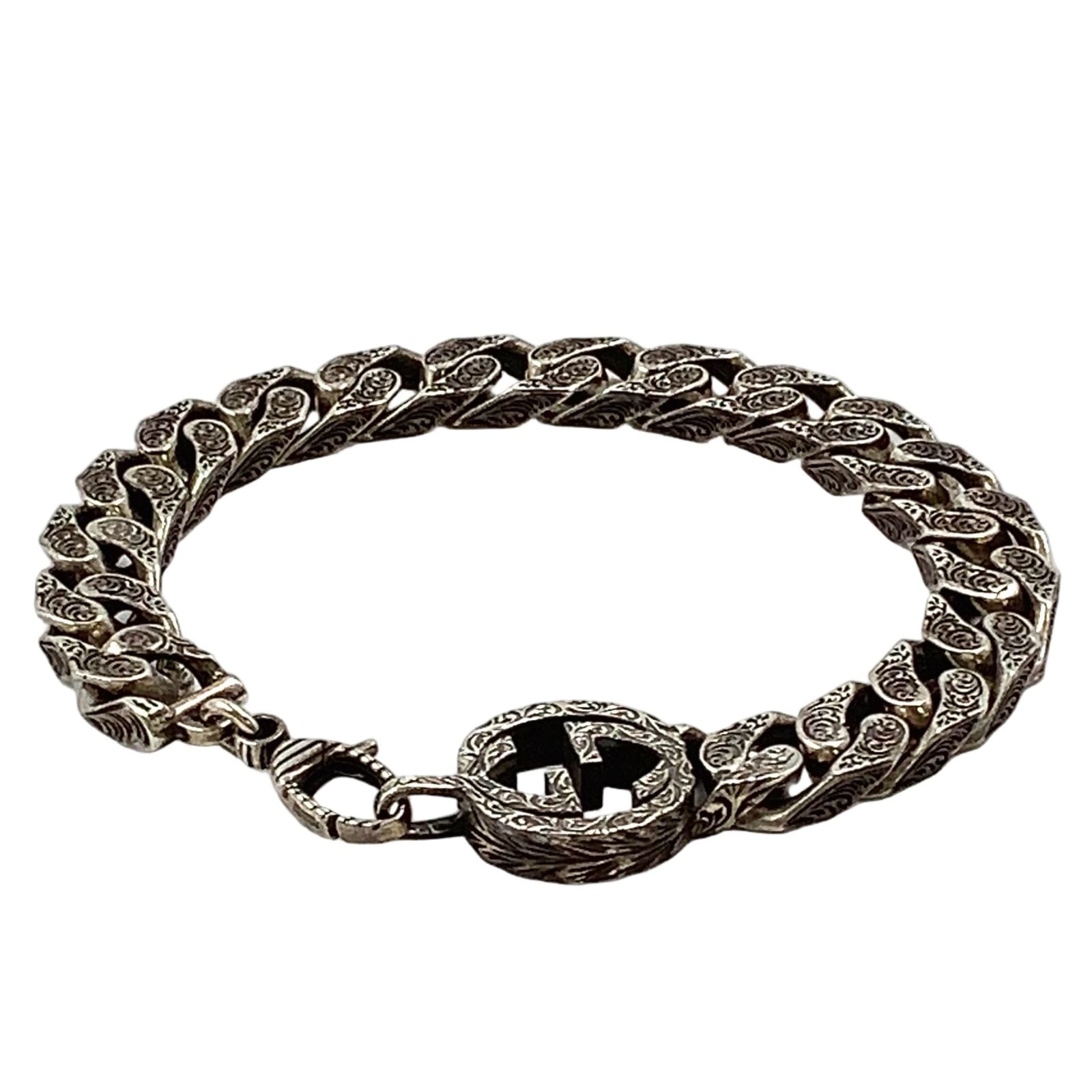 Gucci Interlocking Silver Bracelet