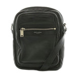 Saint Laurent Paris Shoulder Bag Logo Leather Black An6 aa