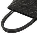 Chanel Medallion Tote Caviar Leather Black Silver Hardware 7 th Bag — view 5