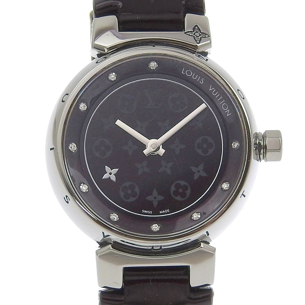 Louis Vuitton Tumble Disc Diamon PM Stainless Steel Monogram Vernis