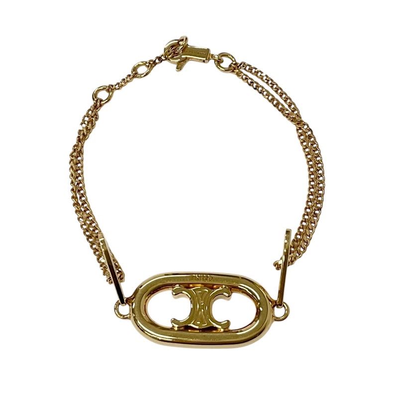 Celine Bracelet Bangle Cuff Gold Triomphe — view 4