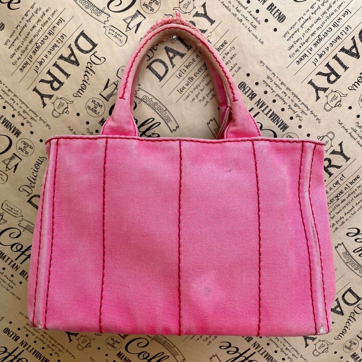 Prada Shoulder Bag Canapa Pink — view 2