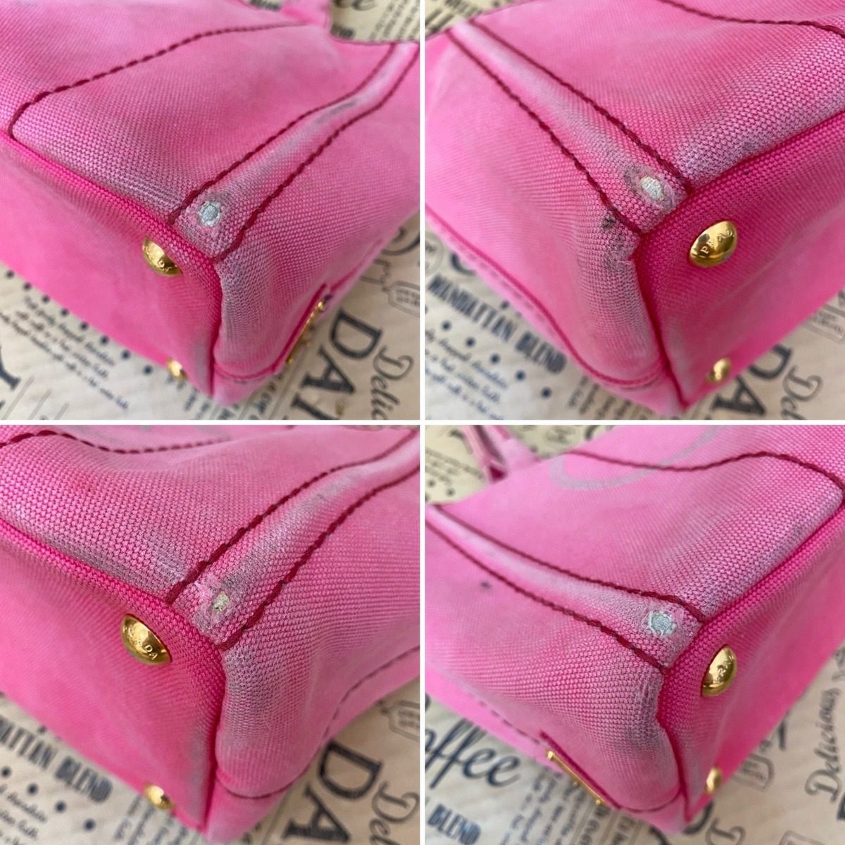 Prada Shoulder Bag Canapa Pink — view 8