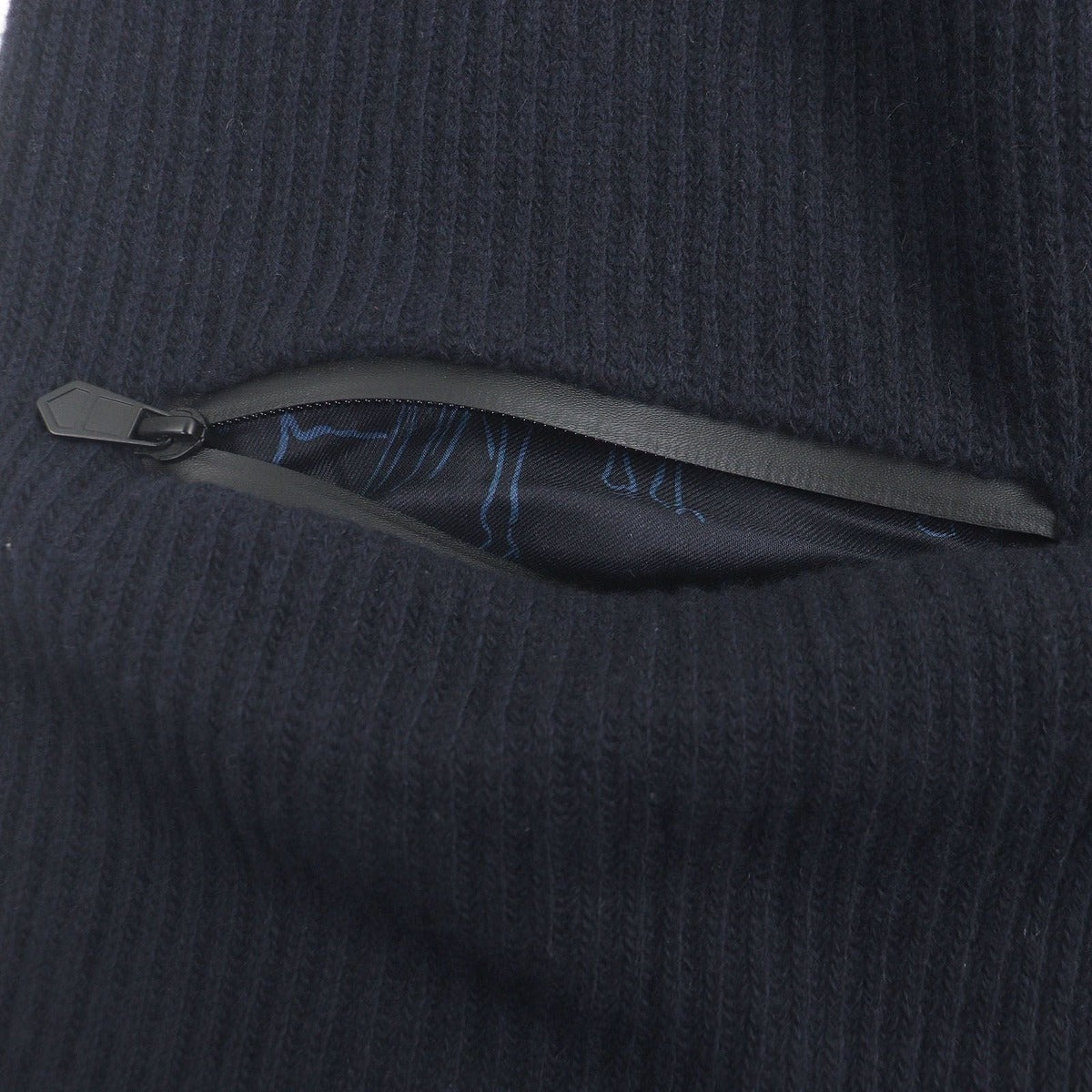 Hermes Wool Cashmere H Logo City Pocket Knit Scarf Stole — view 5