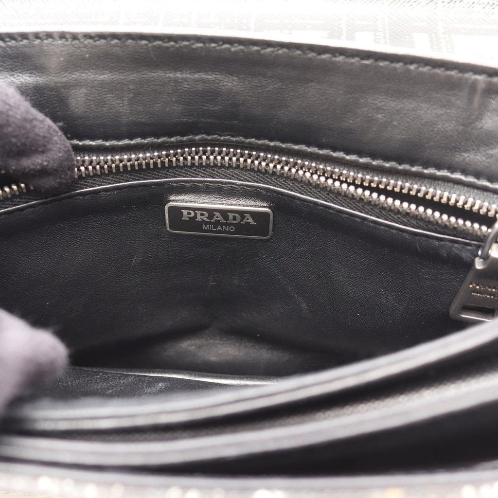 Prada Shoulder Bag Green Black Leather Chain — view 6