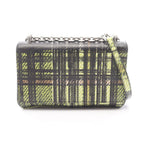 Prada Shoulder Bag Green Black Leather Chain