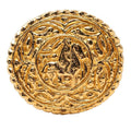 Chanel CC Logo Night Riding Brooch Gold Plated