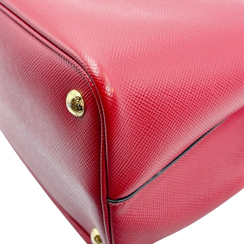 Prada Bn2775 Saffiano Shoulder Bag 2-Way Handbag Red — view 8