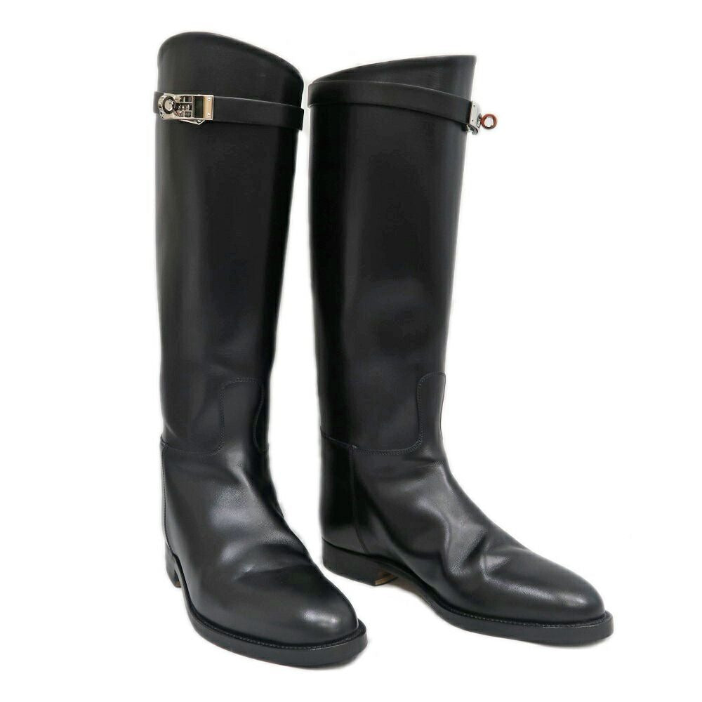 Hermes Jumping Boots 36 Silver Black Cles — view 2