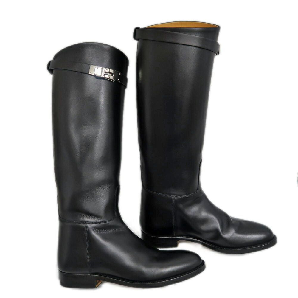 Hermes Jumping Boots 36 Silver Black Cles — view 6