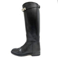 Hermes Jumping Boots 36 Silver Black Cles