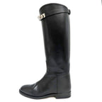Hermes Jumping Boots 36 Silver Black Cles