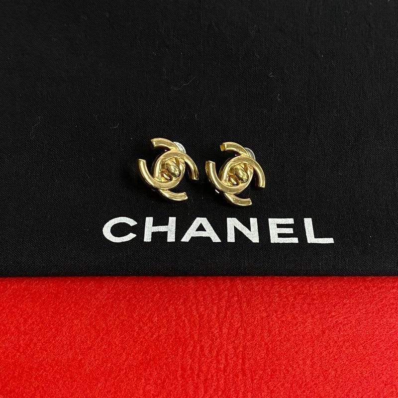 Chanel Vintage Coco Mark Earrings Ear Cuff Accessory 96P — view 2