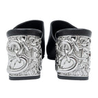 Hermes Sandals Glossy 60 BK Black Silver Size 38 Chaine D'ancre — view 5