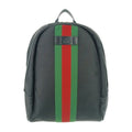 Gucci Backpack Sherry Line Black Silver Hardware Canvas