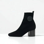 Hermes Volver Boots Short Shoes Fabric Leather Black Sock — view 3