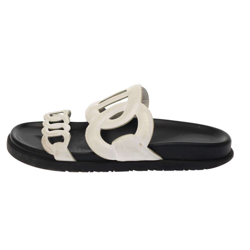 Hermes Extra Sandals Black White 37 — view 2