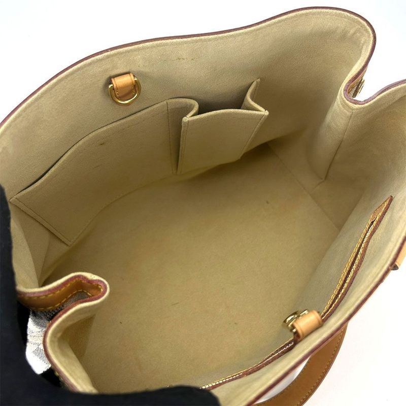 Louis Vuitton Tote Hampstead PM Damier Azur Gold Hardware — view 2