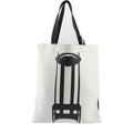 Loewe Tote Bag Leather Black White Mackintosh Argyle Chair Pattern Large Size