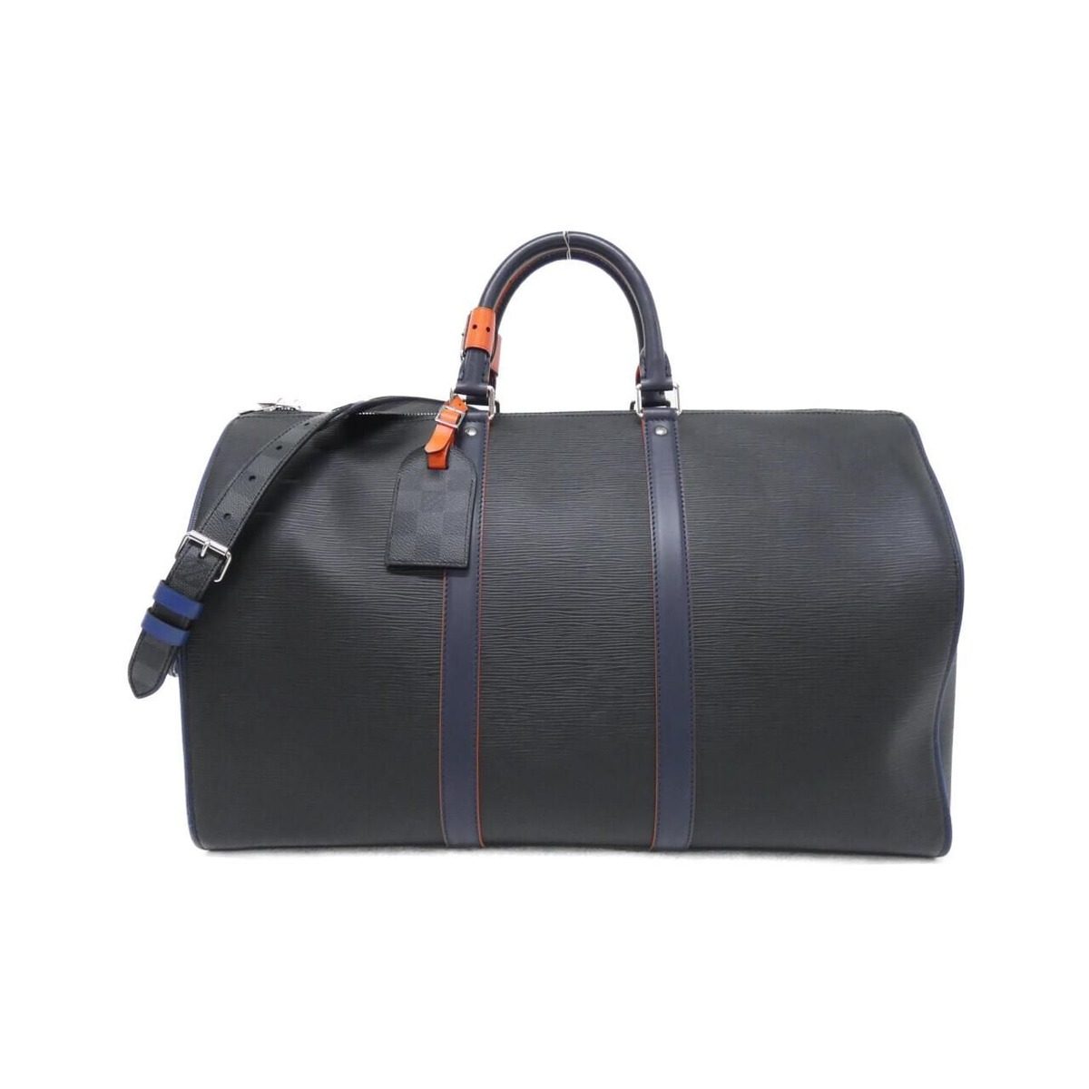 Louis Vuitton Epi Damier Graphite Keepall Bandouliere Boston Bag