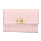 Chanel Boy Coco Mark Leather Card Case — view 2