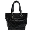 Chanel Tote Paris Biarritz PM Black Silver 3420