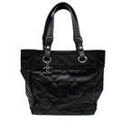 Chanel Tote Paris Biarritz PM Black Silver 3420