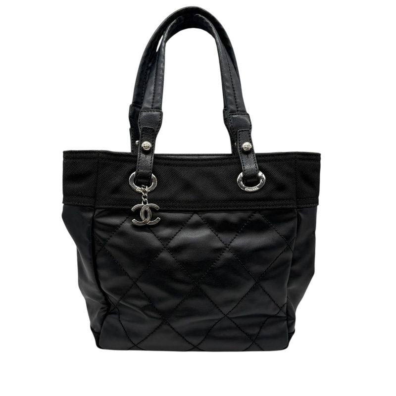 Chanel Tote Paris Biarritz PM Black Silver 3420