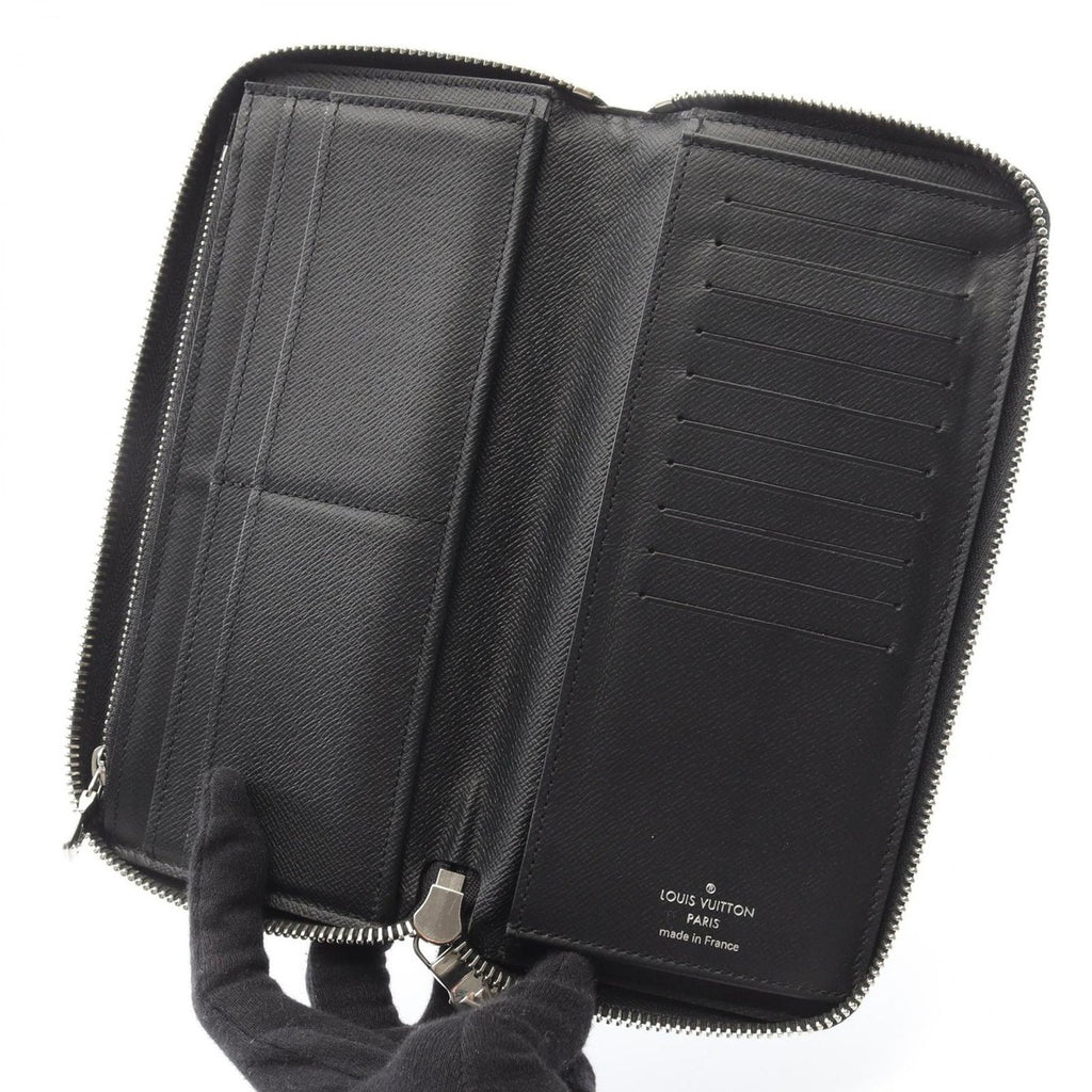 Louis Vuitton Round Wallet Zippy Vertical Noir Black Leather — view 3