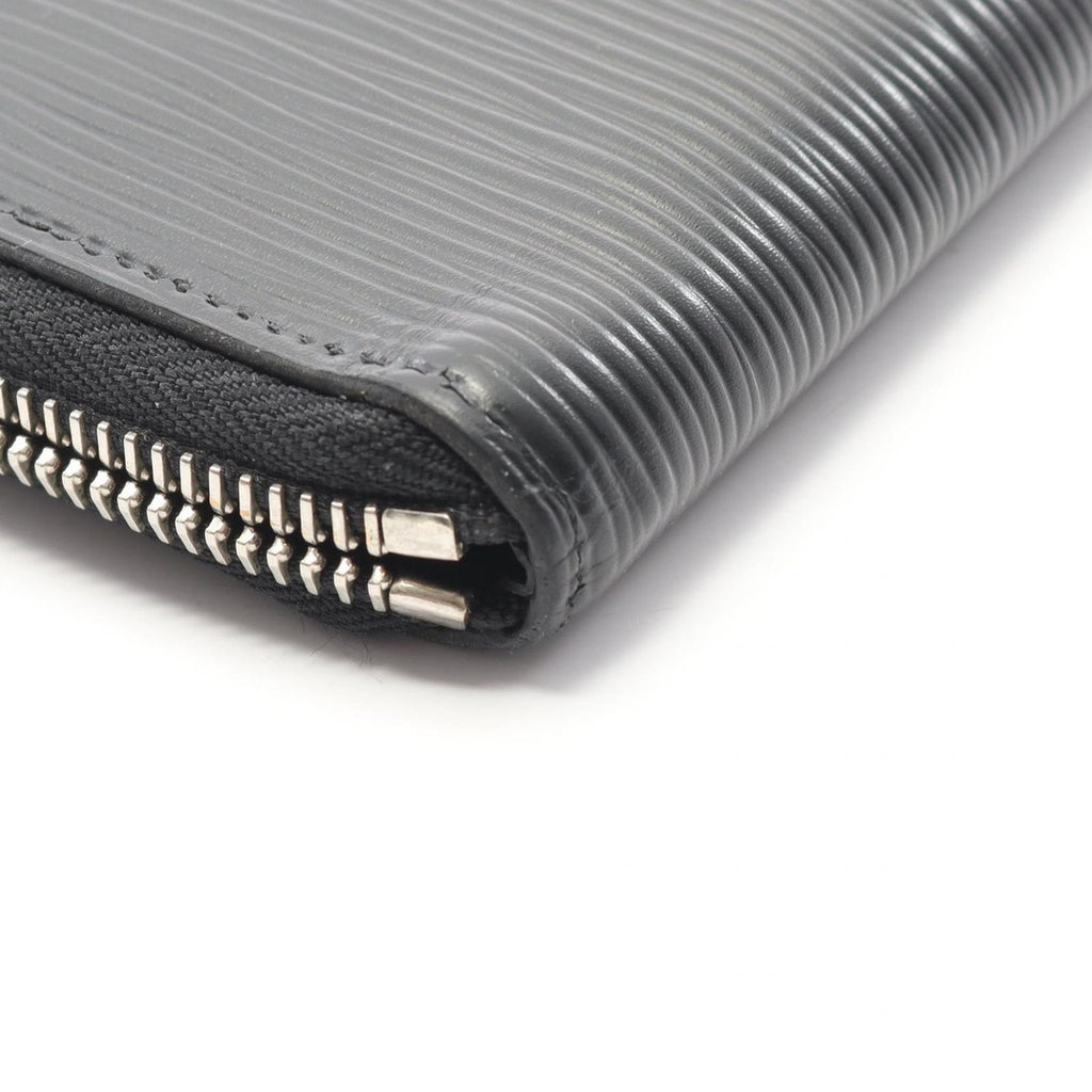 Louis Vuitton Round Wallet Zippy Vertical Noir Black Leather — view 7