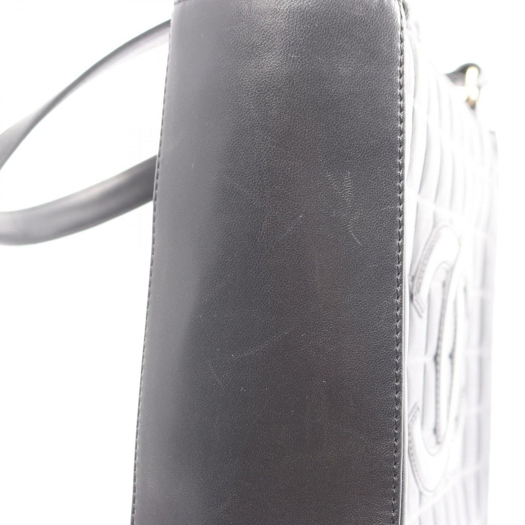 Chanel Tote Bag Chocolate Bar Black Lambskin Choco — view 3