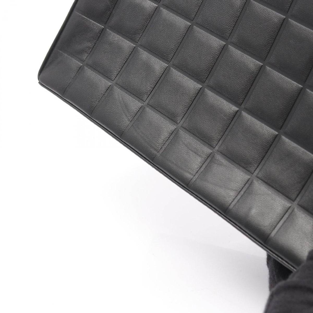 Chanel Tote Bag Chocolate Bar Black Lambskin Choco — view 4