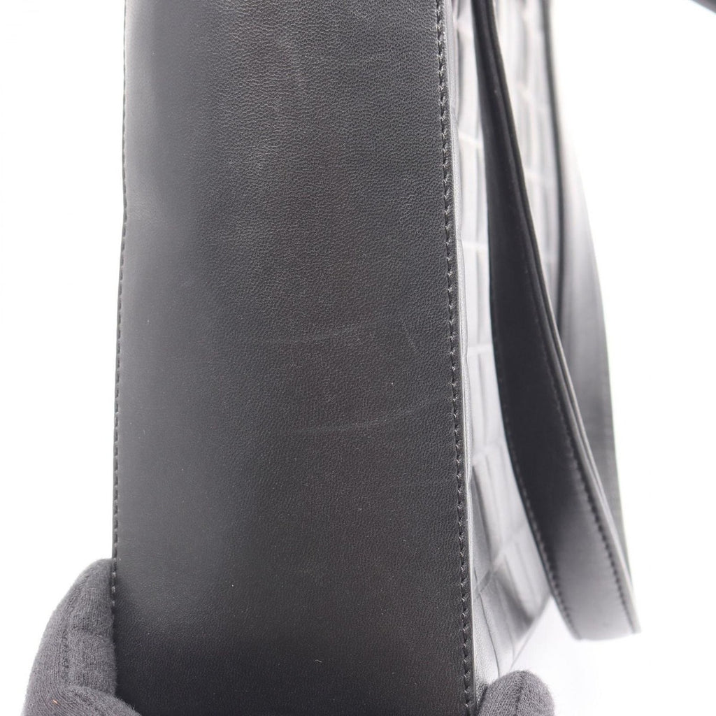 Chanel Tote Bag Chocolate Bar Black Lambskin Choco — view 2