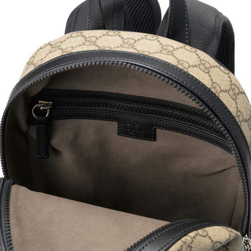 Gucci Backpack GG Supreme Beige Black — view 5