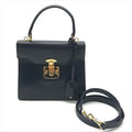 Gucci Ladylock Leather 2-Way Bag Navy Gphardware Bag