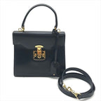 Gucci Ladylock Leather 2-Way Bag Navy Gphardware Bag