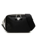 Prada Triangle Logo Re-Nylon Shoulder Bag Black Nylon Patent