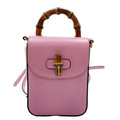 Gucci Handbag Bamboo Line Pink Calf 3Way
