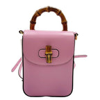 Gucci Handbag Bamboo Line Pink Calf 3Way