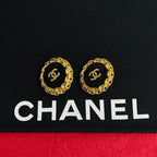 Chanel Vintage Coco Mark Chain Motif Earrings Accessory — view 2