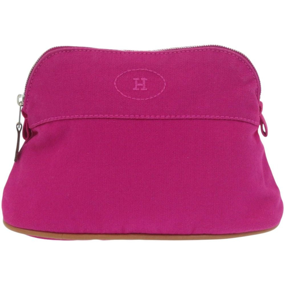 Hermes Bolide Pouch Mini Cotton Leather Pink Purple