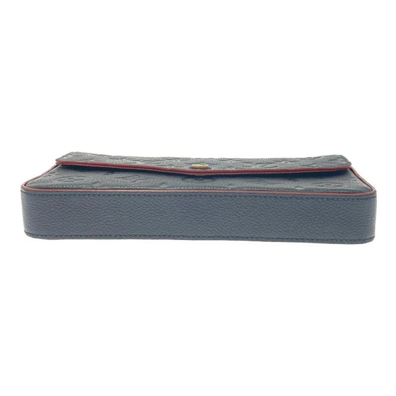 Louis Vuitton Monogram Empreinte Pochette Felicie Marine Rouge — view 6
