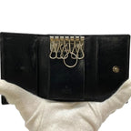 Gucci Interlocking G 6-Slot Key Case Hook Compact Leather Black — view 5