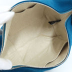 Hermes Brid A Black PM Cabas Le Bleu-paon Wool Pouch — view 6