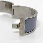 Hermes Bangle Click Clack Silver Light Blue Metal — view 6